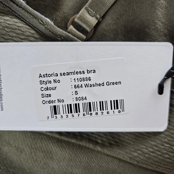 Better Bodies Astoria Seamless Sports Bra Washed Green Size S - Picture 7 of 9